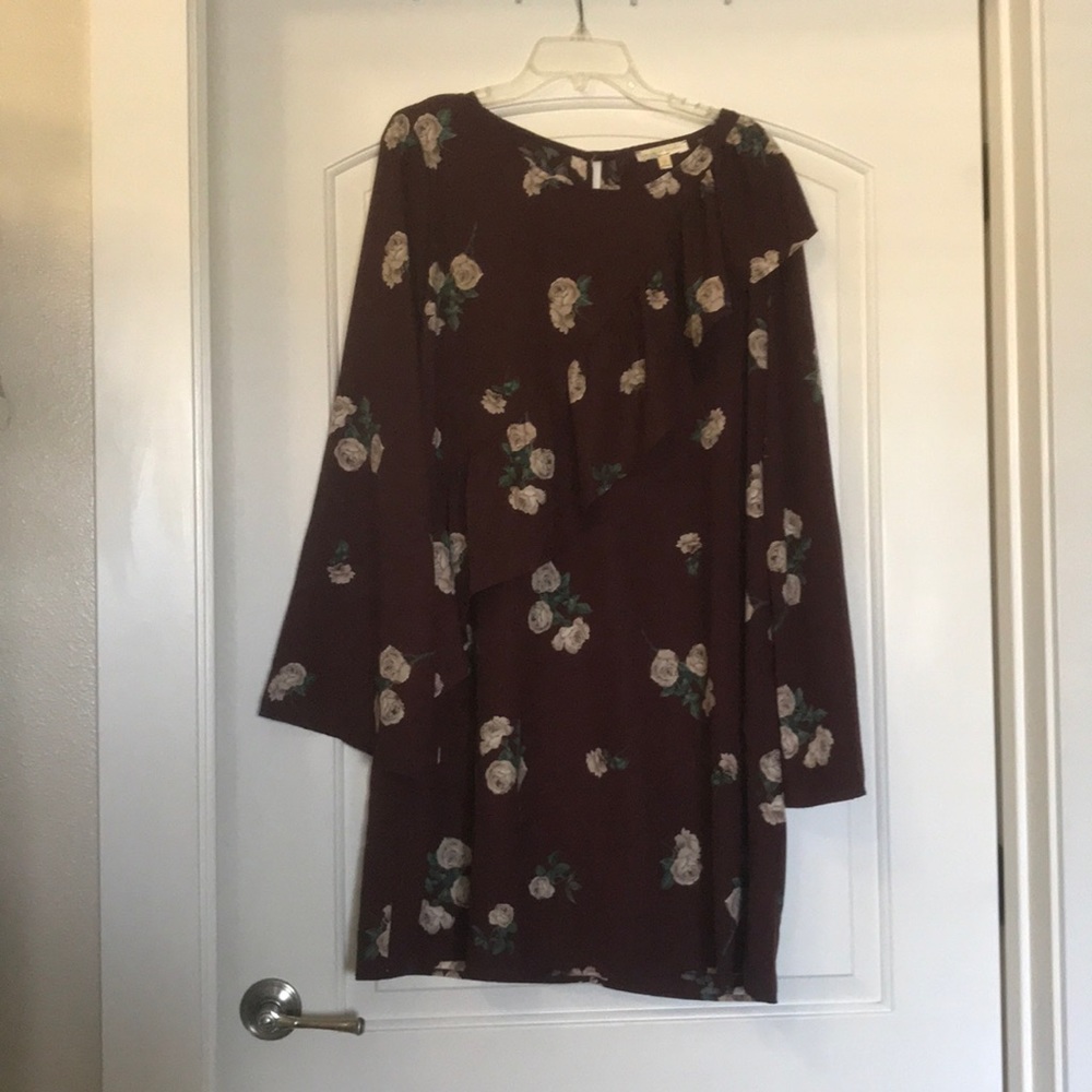 Maroon Floral Dress
